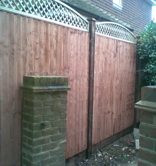 Fence panels with trellis tops